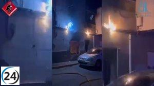 Incendio en Callosa de Segura genera explosiones al dañar cables eléctricos