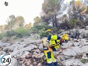 Incendio forestal en Montitxelvo controlado, bomberos continúan en la zona.