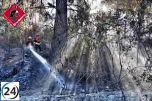 Éxito en la extinción del fuego en Ràfol d'Almúnia por parte de las autoridades