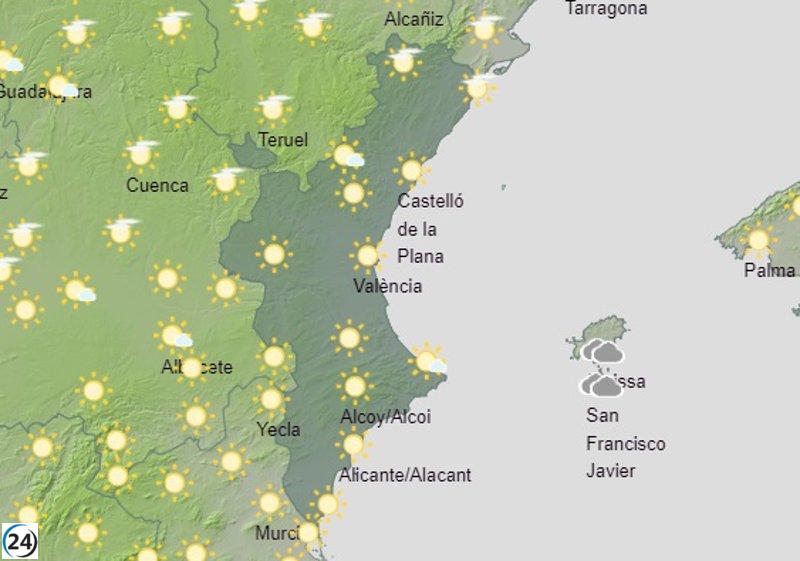 Temperaturas fluctuantes y cielos despejados en el 25N en la Comunitat Valenciana.