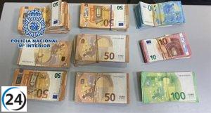 Padre e hijo arrestados por tráfico de drogas en su pizzería de Elche.