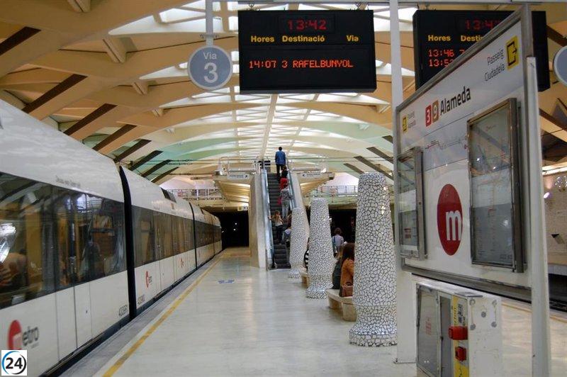 Metrovalencia recupera la circulación en varias líneas tras resolver problemas en la catenaria.